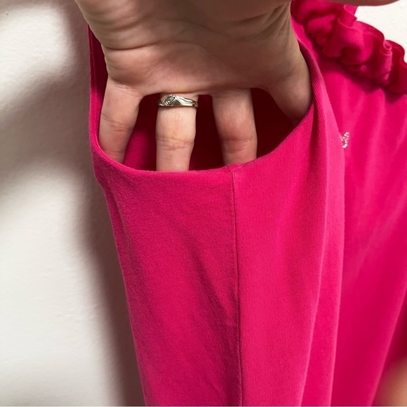 MAXMARA WEEKEND Pink Mini Dress Butterfly Design Size L - Picture 6 of 11